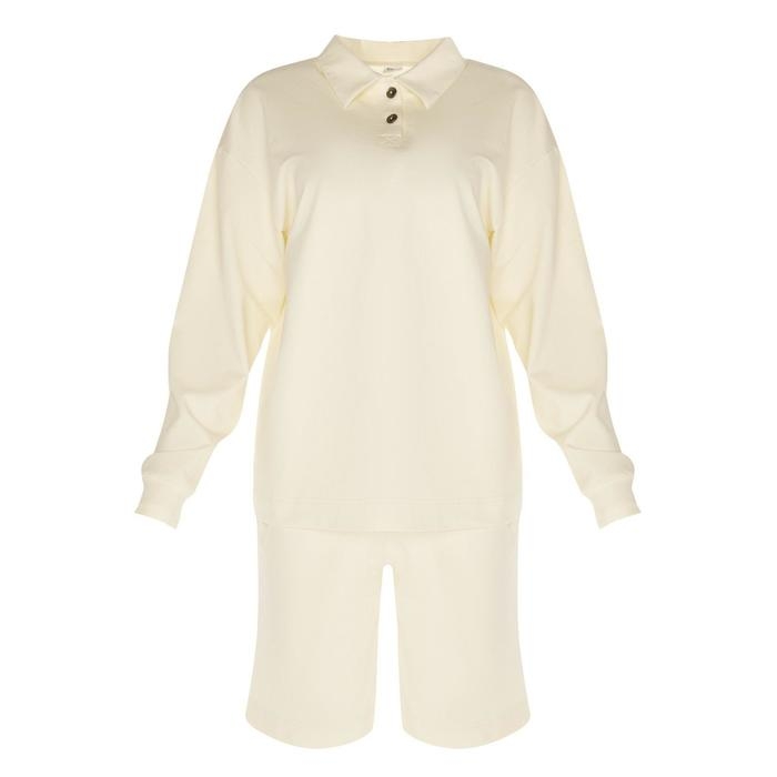 Костюм женский (джемпер, шорты) MINAKU: Casual Collection цвет экрю, размер 52 Костюм женский (джемпер, шорты) MINAKU: Casual Collection цвет экрю, размер 52