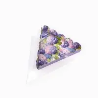 Коробка для кондитерских изделий с пластиковой крышкой &laquo;Гортензия&raquo;, 18 х 3 см