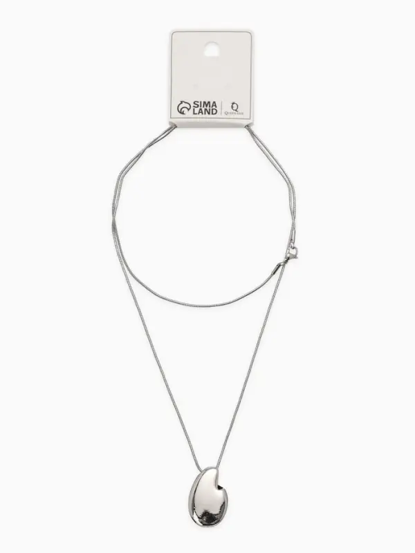 Кулон на цепочке "Ракушка", цвет серебро 75см