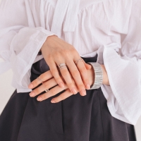 Набор колец 10 штук &laquo;Тренд&raquo; леди, цвет белый в серебре, размер МИКС