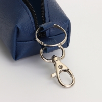 Ключница на молнии, длина 16 см, кольцо, карабин, цвет тёмно-синий Ключница на молнии, длина 16 см, кольцо, карабин, цвет тёмно-синий