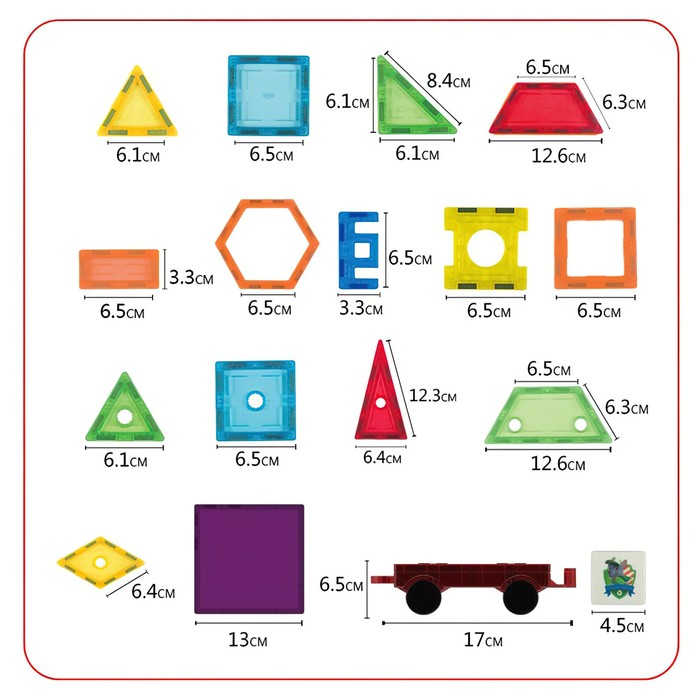Конструктор магнитный &laquo;Магические фигуры&raquo;, 66 деталей