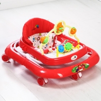 Ходунки &laquo;Забава&raquo;, 8 силик. колес, муз., свет, игрушки, красный