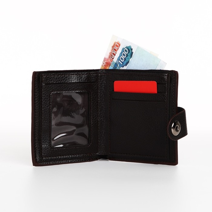 Портмоне мужское на магните, цвет коричневый Портмоне мужское на магните, цвет коричневый