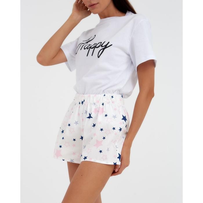 Шорты женские KAFTAN Шорты женские KAFTAN "Pink stars", р. 48-50, белый