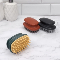 Щётка - массажёр для мытья головы, 10 &times; 6 &times; 6,2 см, в блистере, цвет МИКС