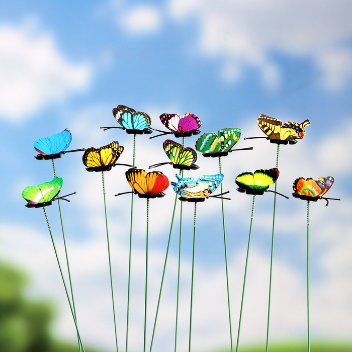 Штекер Штекер "Бабочка Мейбл" 4см/27см, набор 12шт, МИКС