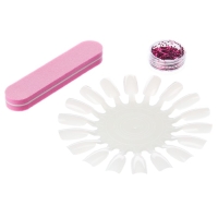 Наклейки для ногтей детские. Набор пилочка, типсы, блёстки, Винкс