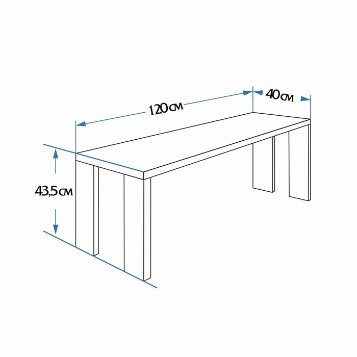 Лавка наличник, из липы, "Добропаровъ", 120&times;40&times;43,5см