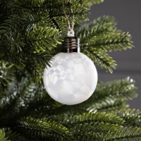 Елочный шар &laquo;Светлый шар&raquo; d=8 см, 5 LED, LR44x3 (в комплекте), свечение тёплое белое