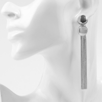 Серьги висячие &laquo;Водопад&raquo; айва, цвет серебро, 10см