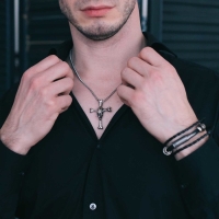 Браслет унисекс &laquo;Стиль&raquo; пуля, цвет чёрный с серебром, 21,5 см