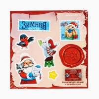 Письмо Деду Морозу &laquo;Новый год: Новогодняя почта. Снеговичок с мишкой&raquo;, с наклейками