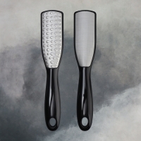 Пилка для ног, трапеция, лазерная, двусторонняя, 24,5 см, цвет чёрный