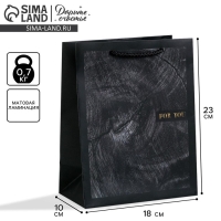 Пакет подарочный ламинированный вертикальный, упаковка, &laquo;Wood style&raquo;, MS 18 х 23 х 10 см