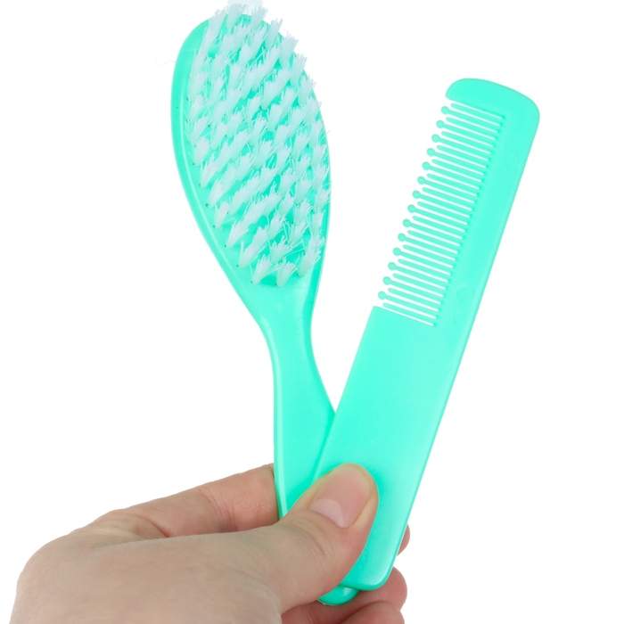 Расчёска детская + массажная щётка для волос &laquo;Жирафик&raquo;, от 0 мес.