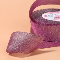 Лента парчовая, 40 мм, 23 ± 1 м, цвет сиреневый №021 Лента парчовая, 40 мм, 23 ± 1 м, цвет сиреневый №021