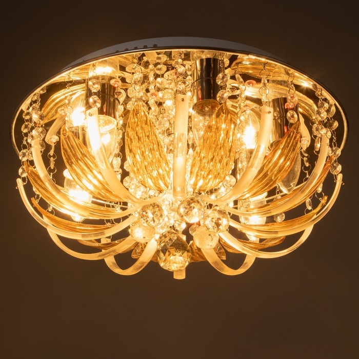 Люстра "Эмилия" 7х40Вт Е27 с пультом, цвет хром 41х41х19 см