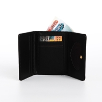 Кошелёк детский на кнопке, цвет чёрный Кошелёк детский на кнопке, цвет чёрный