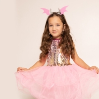 Карнавальный набор &laquo;Дракончик&raquo;: розовое платье, ободок