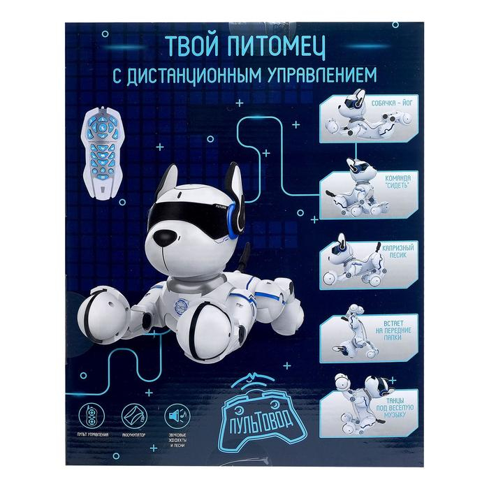 Робот собака &laquo;Фьючер&raquo; ZHORYA, на пульте управления, интерактивный: звук, свет, танцующий, музыкальный, на аккумуляторе