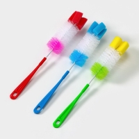 Ёршик для посуды с губкой Доляна, 5&times;34 см, цвет МИКС