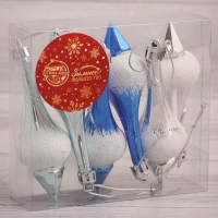 Украшение ёлочное "Сосульки царские" (набор 6 шт) 3,5х8,5 см, микс Украшение ёлочное "Сосульки царские" (набор 6 шт) 3,5х8,5 см, микс