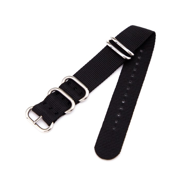 Ремешок для часов Ремешок для часов "Соломон", 22 мм, l-27 см, черный