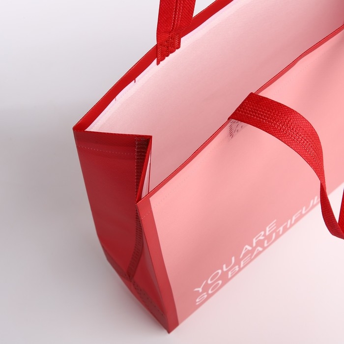 Сумка хозяйственная без застёжки, цвет розовый