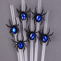 Трубочки для коктейля &laquo;Паук&raquo;, в наборе 6 шт., цвета МИКС