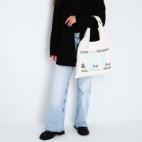 Сумка мешок "Цветы", 40х35см, бежевая