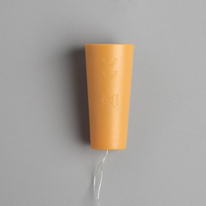 Гирлянда &laquo;Нить&raquo; 2 м роса с пробкой, IP20, серебристая нить, 20 LED, батарейки LR44х3 (в комплекте), свечение тёплое белое