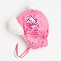 Шапка «Китти» для девочки, цвет розовый, размер 44 Шапка «Китти» для девочки, цвет розовый, размер 44