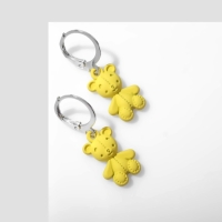 Серьги «Мишки» плюшевые, цвет жёлтый в серебре Серьги «Мишки» плюшевые, цвет жёлтый в серебре