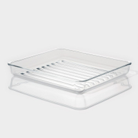 Форма для запекания и выпечки из жаропрочного стекла прямоугольная Доляна, 3 л, 34,5&times;28,5&times;4,6 см