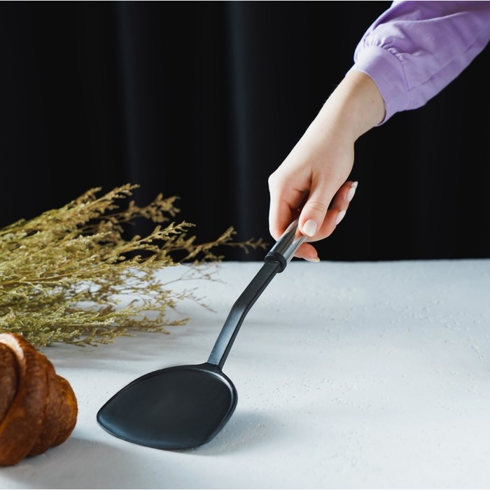 Набор кухонных принадлежностей Доляна «Антрацитовый блеск», 5 предметов, цвет чёрный Набор кухонных принадлежностей Доляна «Антрацитовый блеск», 5 предметов, цвет чёрный