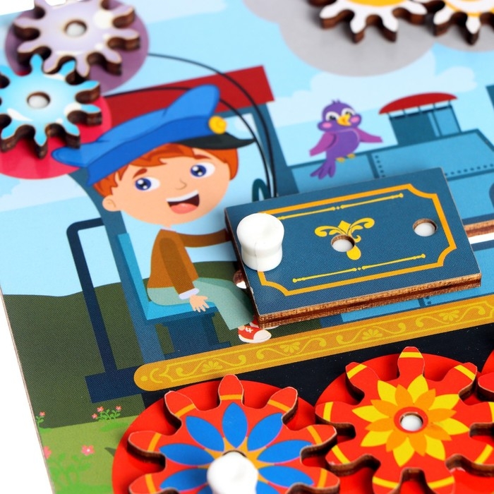 Бизиборд - обучающая доска &laquo;Паровоз&raquo;