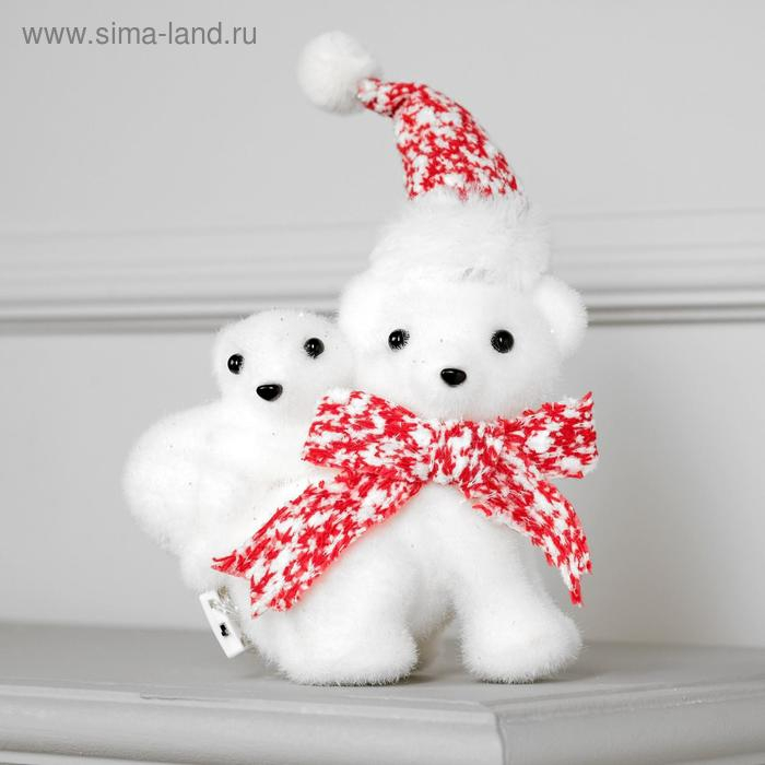 Светодиодная фигура «Медведица с медвежонком» 20 × 17 × 9 см, флок, батарейки CR2032х2 (в комплекте), свечение тёплое белое Светодиодная фигура «Медведица с медвежонком» 20 × 17 × 9 см, флок, батарейки CR2032х2 (в комплекте), свечение тёплое белое