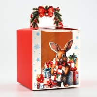 Коробка новогодняя складная &laquo;Новогодний подарок&raquo; 14 х 16 х 14 см, Новый год
