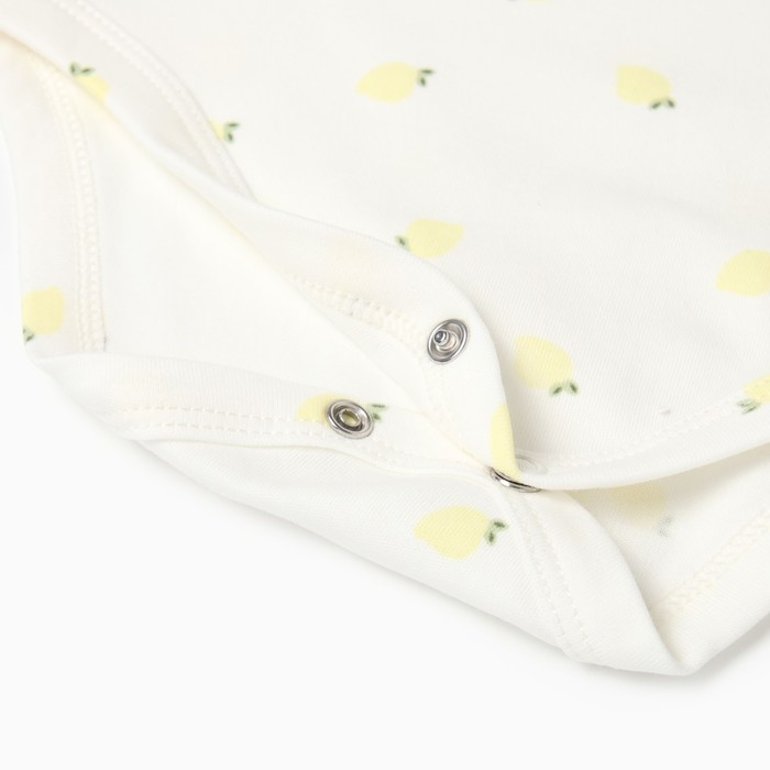 Боди с длинным рукавом, цвет молочный, рост 62 (1-3 мес)