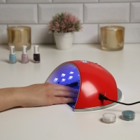 Лампа для гель-лака Luazon LUF-22, LED, 48 Вт, 21 диод, таймер 30/60/99 с, 220 В, красная