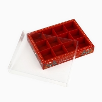 Коробка под 12 конфет с ячейками &laquo;Уютного Нового года&raquo;, 14.5 х 18.5 х 3 см