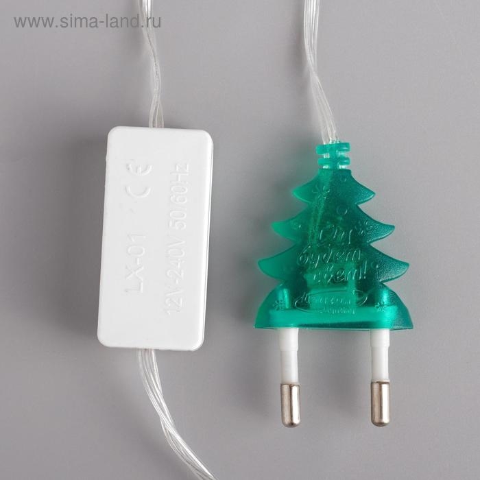 Гирлянда &laquo;Нить&raquo; 5 м с насадками &laquo;Кубики тающие&raquo;, IP20, прозрачная нить, 20 LED, свечение мульти (RG/RB), мигание, 220 В