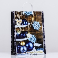 Новый год. Пакет "Игрушки", мягкий пластик, 42х32 см.