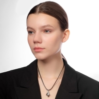 Кулоны &laquo;Неразлучники&raquo; на магните, рукопожатие, цвет чёрно-серебряный, 52 см