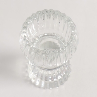 Подсвечник стекло "Шар на ножке" двухсторонний прозрачный d- 2 и 4 см 5,5х5,5х8 см