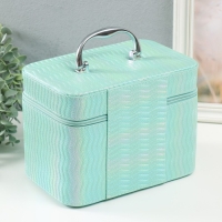 Шкатулка кожзам с зеркалом "Волны. Мята" набор 3 шт 21х13,5х13;18,5х10,5х10;16,5х15х23 см Шкатулка кожзам с зеркалом "Волны. Мята" набор 3 шт 21х13,5х13;18,5х10,5х10;16,5х15х23 см