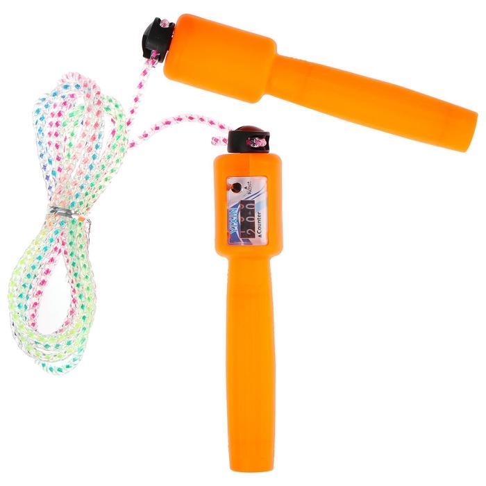 Скакалка со счётчиком, 2,55 м, цвета МИКС Скакалка со счётчиком, 2,55 м, цвета МИКС
