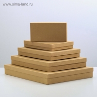 Набор коробок 5в1 "Крафт однотонный", 40 х 30 х 5 - 20 х 10 х 3 см