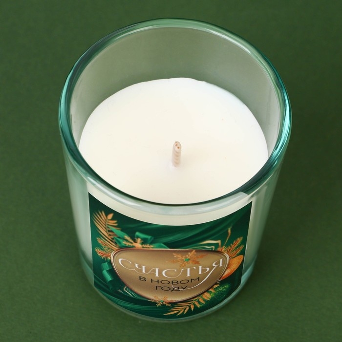 Свечи в стакане новогодние &laquo;Новый год: Чудеса случаются&raquo;,   набор, 2 шт., аромат белый орех и ель